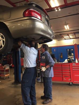 Checking voltage to the fuel pump.