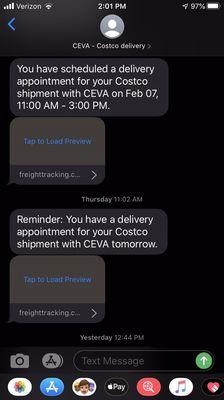 Appointment text