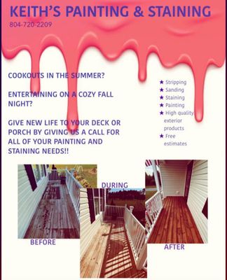 Deck wash and staining