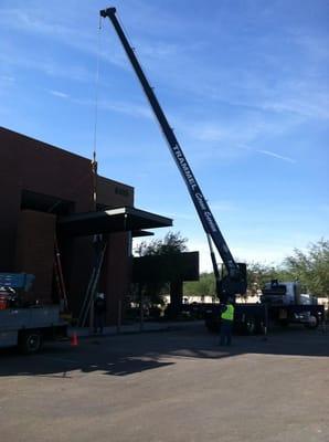 Trammel Crane Service Awning Installation