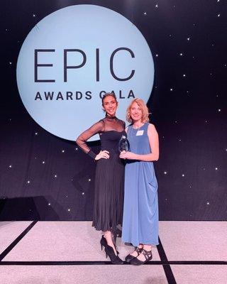 Top Woman Owned Business Award winners at the Epic Awards Gala through the Grand Rapids Area Chamber of Commerce.