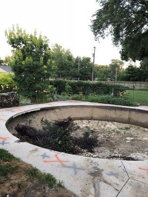 The pool before repair