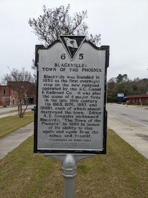 Blackville Historical Marker