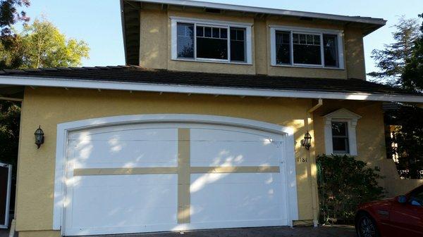 Finished the garage door and lower walls