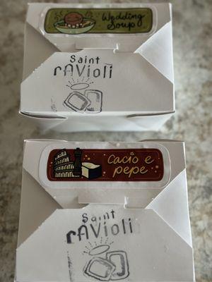 Packaged ravioli