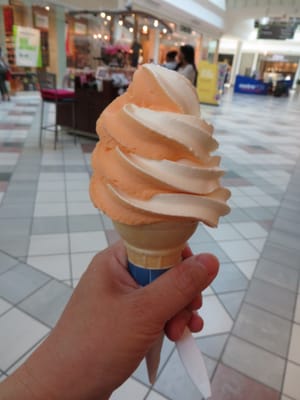 petite Orange/Vanilla swirl $3.50 at Auntie Anne's Classic Frozen Custard 7/2014