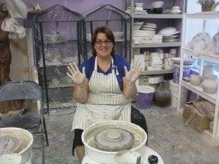 Girls night pottery class. Sip&Spin. Such a blast!