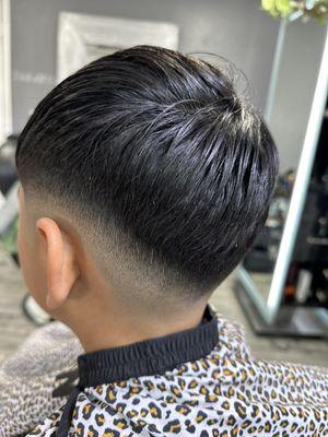 Boy's low fade hair cut