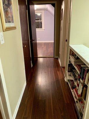 Laminate flooring installed