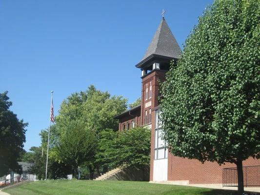 Our historic building is over 100 years old and houses grades K-8 in bright, spacious classrooms with modern updates.