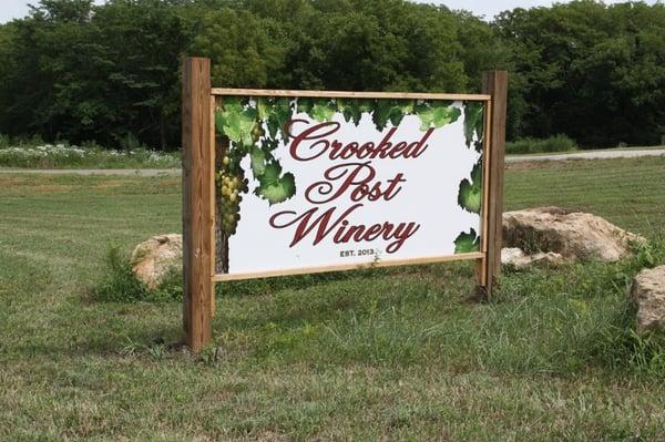 Crooked Post Winery, just west of Ozawkie at Lake Perry.  Your destination winery in Kansas.