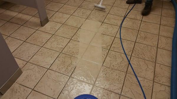 Professional Tile and Grout cleaning.