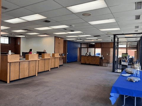 Interior of MEMBERS1st Community Credit Union in Eldora, Iowa