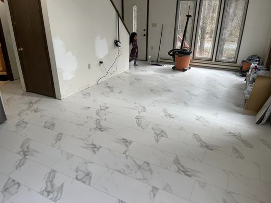 ProGen Calcutta Marble Pearl. Visit us www.Npfloors.com for your free in home estimate.