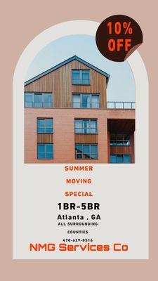 Summer Moving Specials