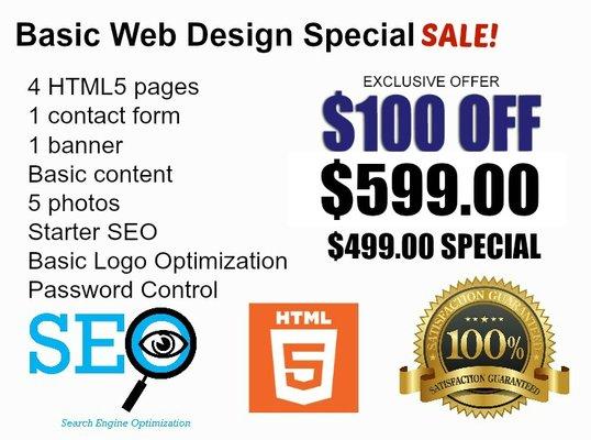 Basic Web Design Special!