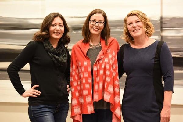 The artists: 
 Left to right, Kim Snyder, Kim Franke, Monika Piper Johnson