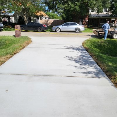 New driveway installation