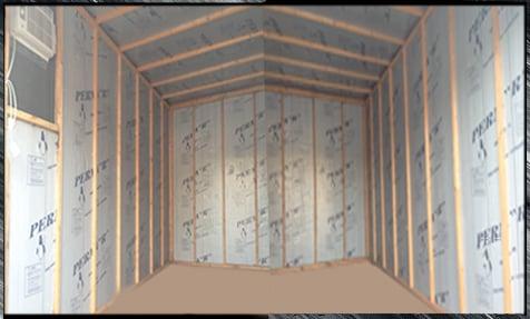 A/C Storage Units are completely insulated with high density R8 insulation board.