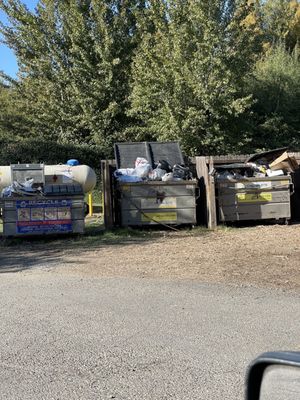 The dumpsters permanent condition.