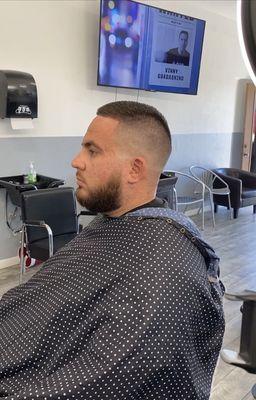 Mid skin fade