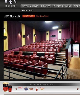 From website. Stadium seating recliners. June 2022  #UpCloseSavor XP