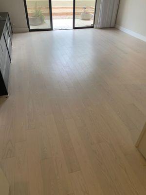 New Mirage red oak engineered hardwood flooring in Nordic finish