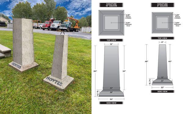 Precast Frost Piers by: Hoytes Concrete Products / Amber Wastewater Products