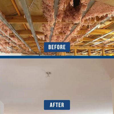 Drywall Repair Before & After