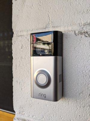 Ring doorbell security camera installation at a beautiful house in Pembroke Pines, FL.