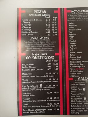 Menu part 1