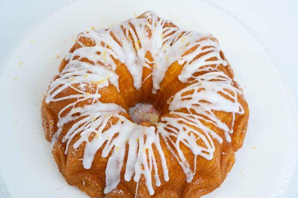 Lemon Pound Cake with Vanilla Drizzle