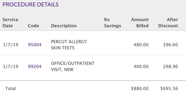 I got a discount of some sort but initial charge for a new office visit is $400.  GTFO.