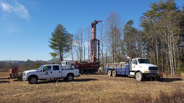 Sierra Nevada well #3 going in