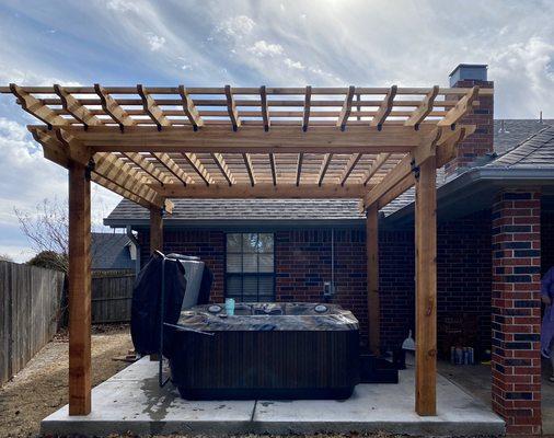 Cedar pergola