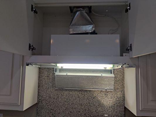 Replacement of the range hood