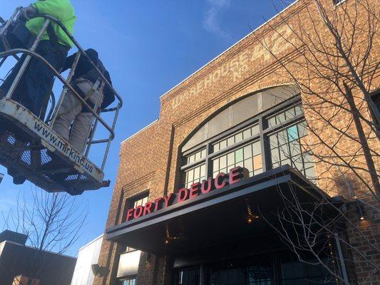 Forty Deuce sign at Easton Towne Center