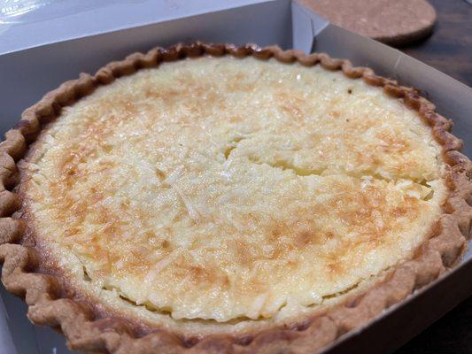 Coconut custard pie