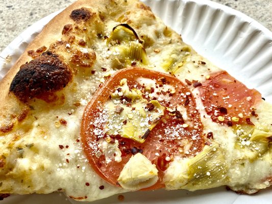 artichoke and tomato. Always a good selection of pies.