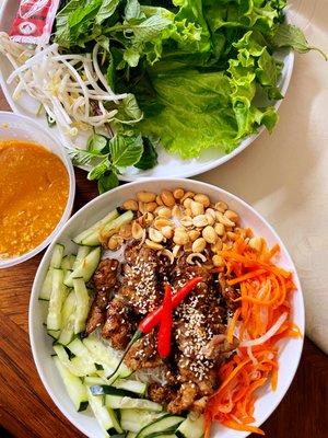 Bun thit nuong sot tuong