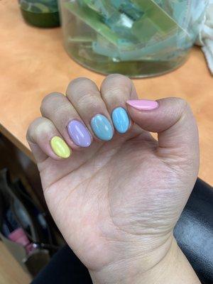 Gel nail manicure