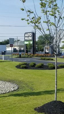 The sign, which sits beyond the entrance to the establishment on Route 130N.