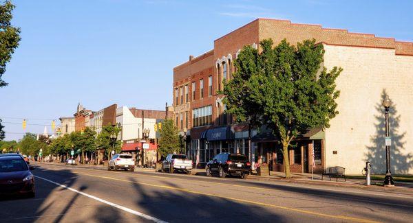 Shops on South Side of Chicago St. in Downtown Coldwater