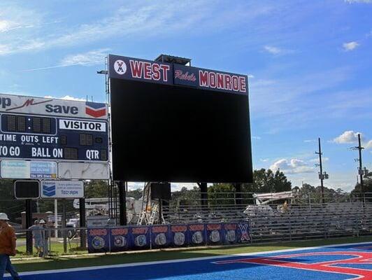 Football stadium scoreboard