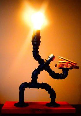 Steampunk lighted figure.