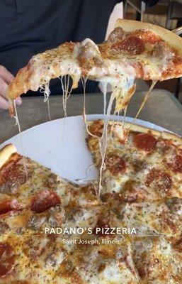 Sausage and pepperoni large pizza