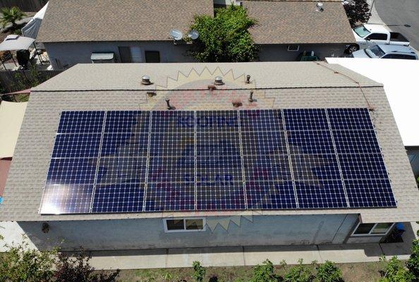 LG Panels over new shingle roof in Mission Viejo. Contact us for a solar bid today!