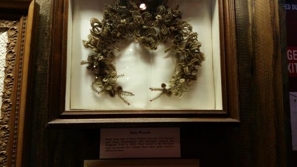 A hair wreath.  Beautiful  and at the same time, kind of creepy.