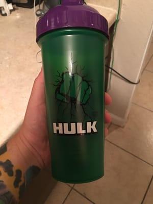 The Hulk shaker bottle! 15 bucks in store versus 15 plus shipping online! Great find!