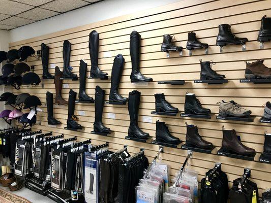 We have an extensive collection of boots and half chaps from Ariat, to Tredstep, Ego 7 and more.